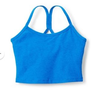 Beyond Yoga Spacedye Slim Racerback Cropped Tank Top -  Azure Blue Heather